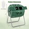 Dual-Chamber Outdoor Rotating Compost Bin with Aeration Holes and 43-Gallon Capacity